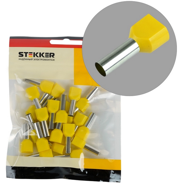 

Наконечник штыревой втулочный изолированный 25 шт. Stekker 50405, 50405