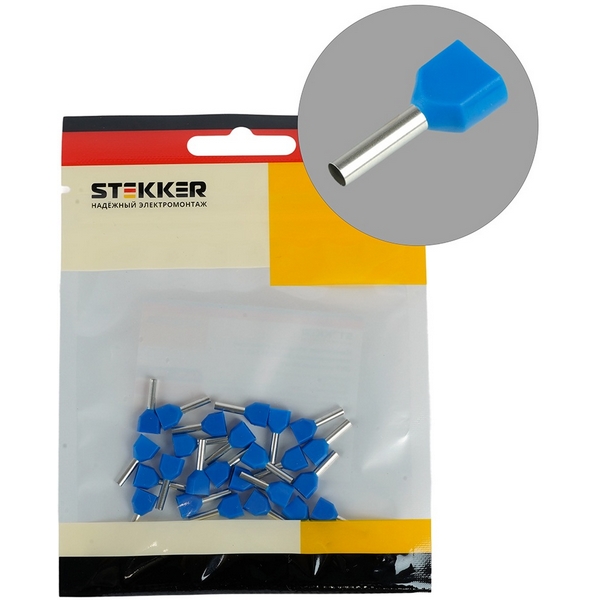 

Наконечник штыревой втулочный изолированный 25 шт. Stekker 50406, 50406