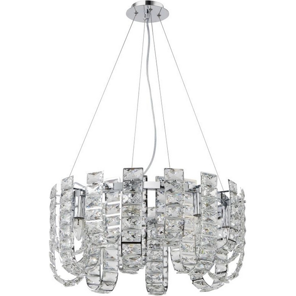 

Подвесная люстра хрустальная Stilfort Umiko 2172/09/08P с подвесками, Хром;прозрачный, Umiko 2172/09/08P