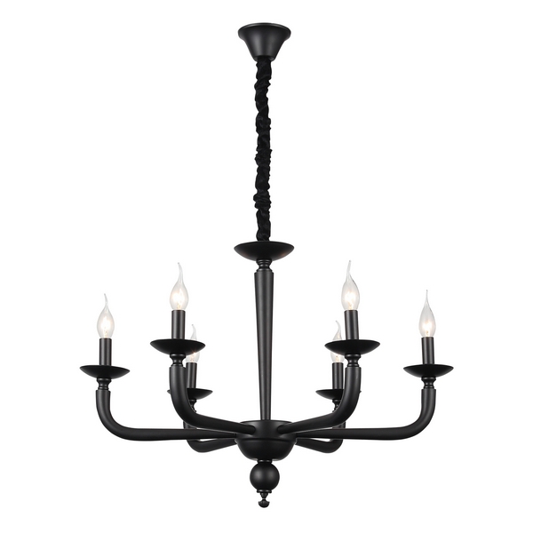 

Подвесная люстра ST Luce Forteza SL1114.403.06 в виде свечи, Черный, Forteza SL1114.403.06