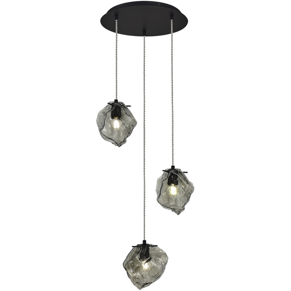 

Подвесной светильник ST Luce Portici SL1175.403.03 Черный/Серо-зеленый E14 3*40W, Серый, Portici SL1175.403.03
