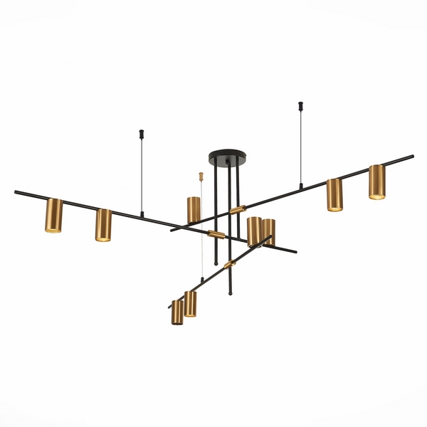 

Потолочная люстра светодиодная асимметричная ST Luce Sormano SL1206.402.09, Черный, Sormano SL1206.402.09