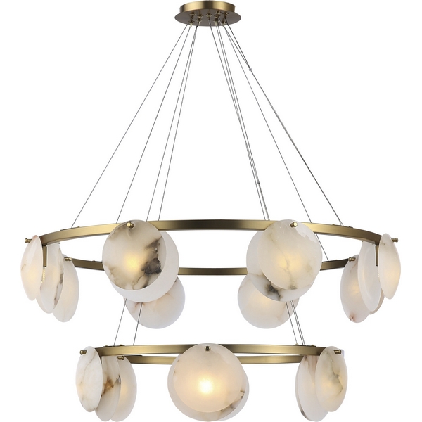 

Люстры подвесная ST Luce Clam SL1520.303.14 Латунь/Алебастр G9 14*5W 4000K, Белый, SL1520.303.14