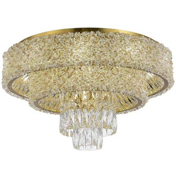 

Потолочная люстра хрустальная ST Luce Seline SL1637.302.16 Латунь/Прозрачный, Янтарный E14 16*60W с подвесками, Seline SL1637.302.16
