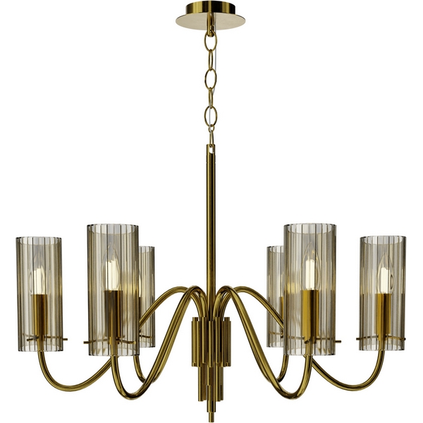 

Подвесная люстра ST Luce SL2005 SL2005.303.06 латунь/коньячный E14 6*40W, SL2005 SL2005.303.06