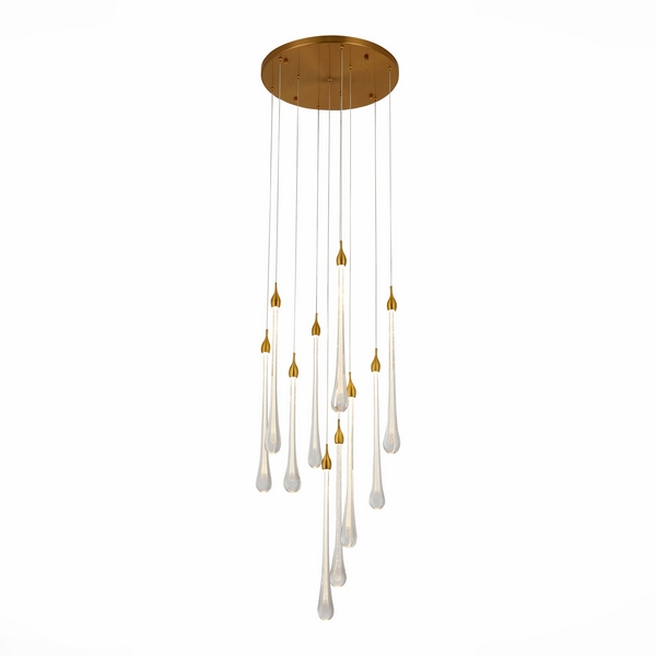 

Подвесной светильник хрустальный светодиодный ST Luce Faenza SL6103.203.09, Золото, Faenza SL6103.203.09