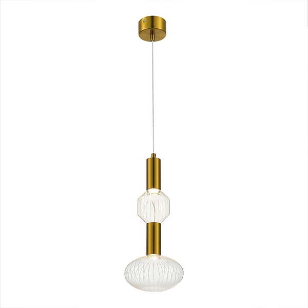

Подвесной светильник ST Luce Tacche SL6117.223.02 Латунь/Золотой, Прозрачный LED 2*3W 3000K, Золото, Tacche SL6117.223.02