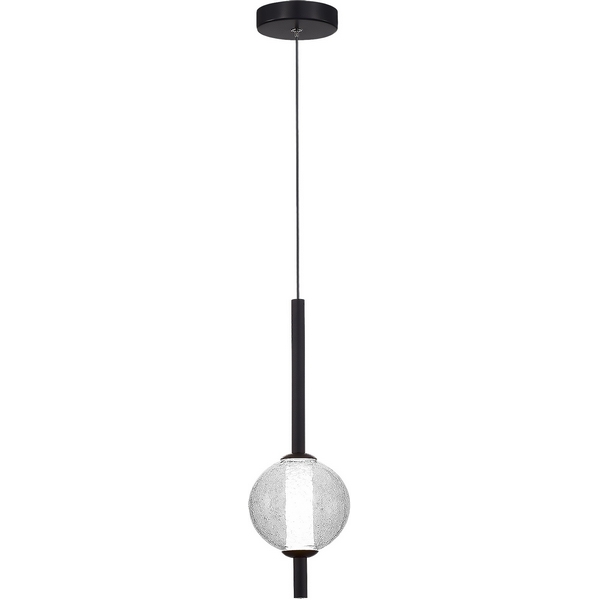 

Подвесной светильник ST Luce Peek SL6120.403.01 Черный/Прозрачное кракелированное стекло LED 1*8,5W в форме шара, Прозрачный, Peek SL6120.403.01