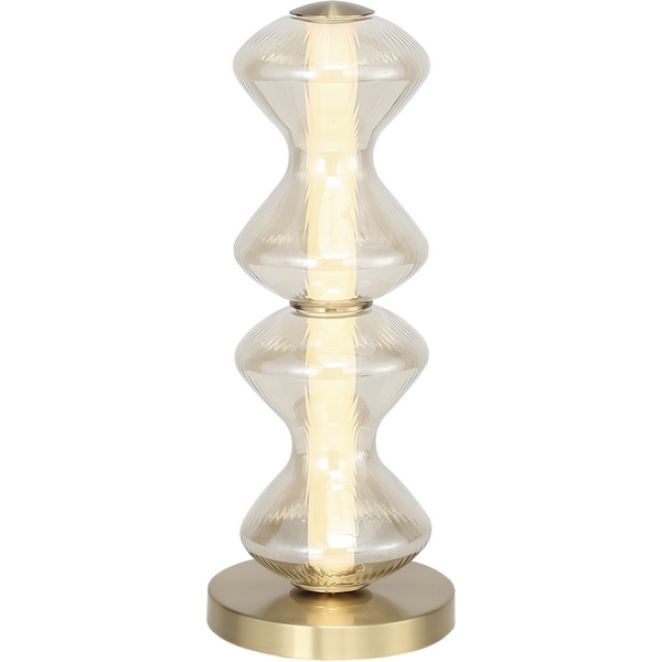 

Настольная лампа ST Luce Spine SL6136.214.01 золото/коньячный LED 1*12W 3000K, Spine SL6136.214.01