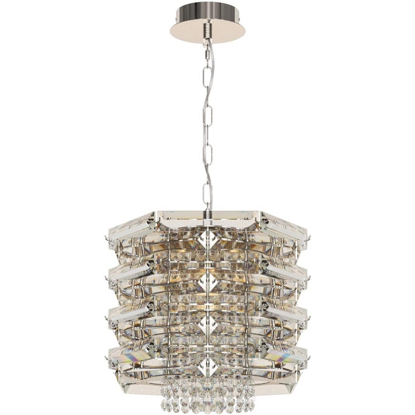 

Подвесная люстра ST Luce Strozzi SL6137.103.04 никель/прозрачный E14 4*40W, Strozzi SL6137.103.04