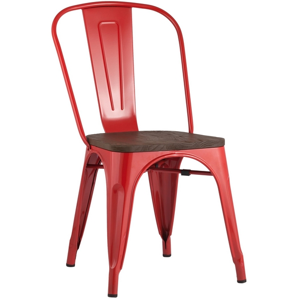 

Стул Stool Group TOLIX WOOD красный глянцевый УТ000001188, Tolix УТ000001188