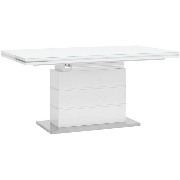 

Стол обеденный Stool Group Глазго раскладной 160-215*90 глянцевый белый УТ000003499, Глазго УТ000003499