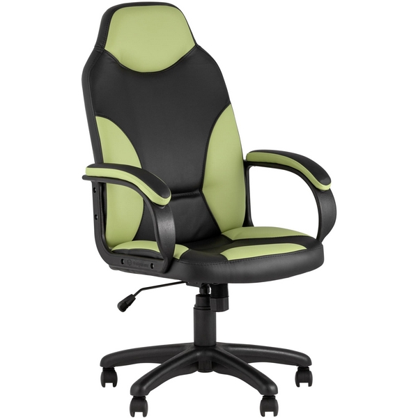 

Кресло компьютерное игровое Кронос экокожа черный/фисташковый (Stool Group), УТ000025949
