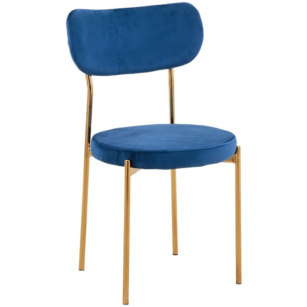 

Стул Stool Group Барбара велюр синий золотые ножки УТ000028058, Барбара УТ000028058