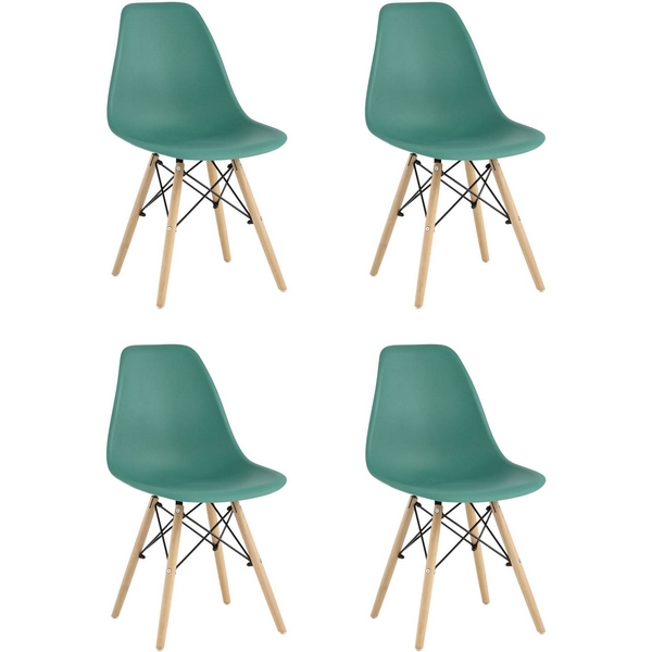 

Стул Stool Group Eames Style DSW серо-зеленый x4 УТ000035180, Style DSW УТ000035180