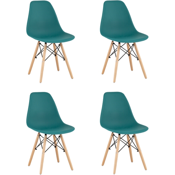 

Стул Stool Group Eames Style DSW темно-бирюзовый x4 УТ000035182, Style DSW УТ000035182