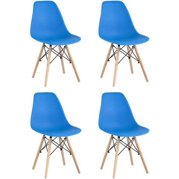 

Стул Stool Group Eames Style DSW циан x4 УТ000035183, Style DSW УТ000035183