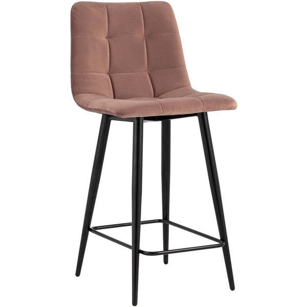 

Стул полубарный Stool Group Джанго велюр пыльно-розовый высота сиденья 60 см УТ000035293, Джанго УТ000035293