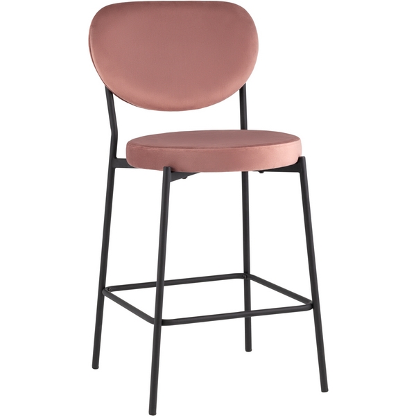 

Стул полубарный Stool Group Барбара NEW велюр пыльно-розовый УТ000036053, Барбара УТ000036053