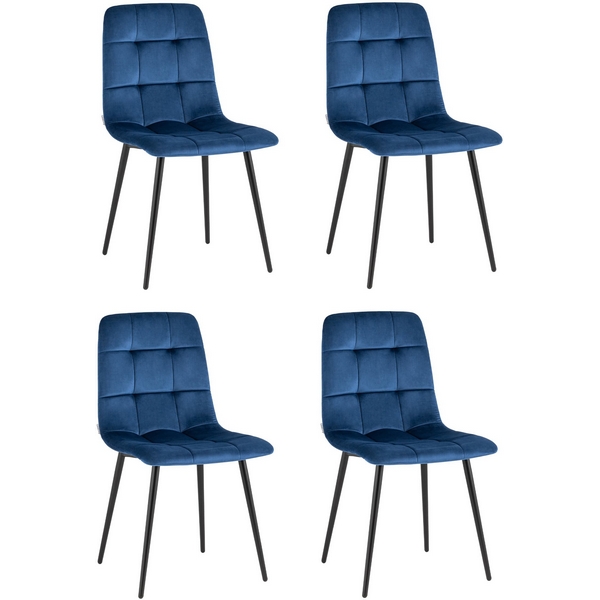 

Стул Одди велюр синий 4 шт. Stool Group арт.УТ000036524, Одди УТ000036524