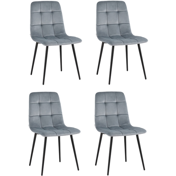 

Стул Одди велюр серый 4 шт. Stool Group арт.УТ000036538, Одди УТ000036538