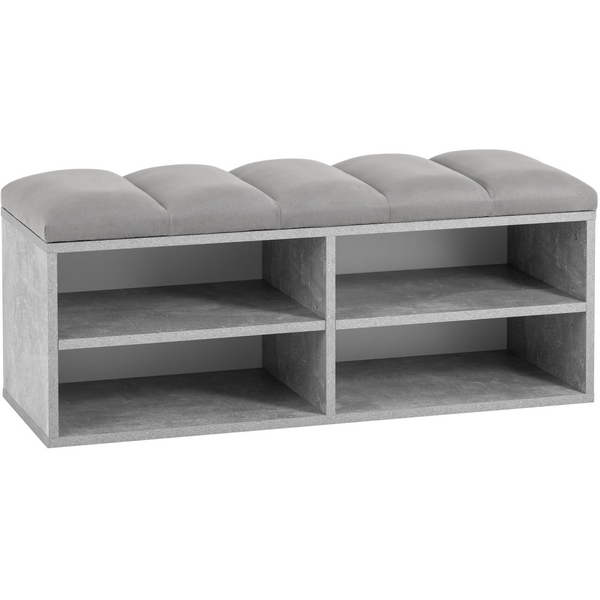 

Обувница Хольст 2 серая велюр серый Stool Group УТ000036864, Хольст УТ000036864