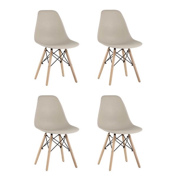 

Стул Eames Style DSW бежевый x4 (разборный каркас) Stool Group арт.УТ000037158, Style DSW УТ000037158