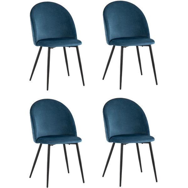

Стул Lilly велюр сине-зеленый 4 шт. Stool Group арт.УТ000037281, Lilly УТ000037281