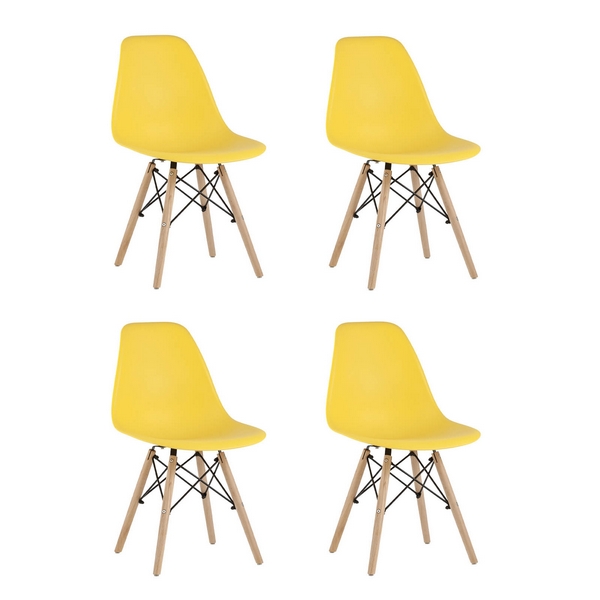 

Стул Eames Style DSW желтый x4 (разборный каркас) Stool Group арт.УТ000037604, Style DSW УТ000037604