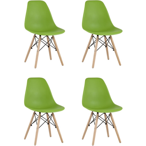 

Стул Stool Group Eames Style DSW зеленый x4 (разборный каркас) арт.УТ000037605, Style DSW УТ000037605