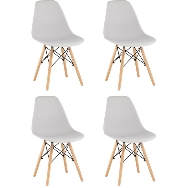 

Стул Stool Group Eames Style DSW светло-серый x4 (разборный каркас) арт.УТ000037608, Style DSW УТ000037608