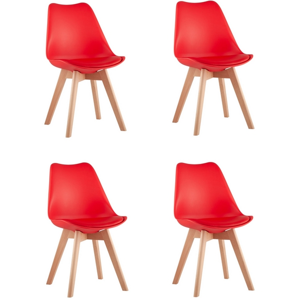 

Стул Stool Group FRANKFURT NEW красный 4 шт УТ000037636, Frankfurt УТ000037636