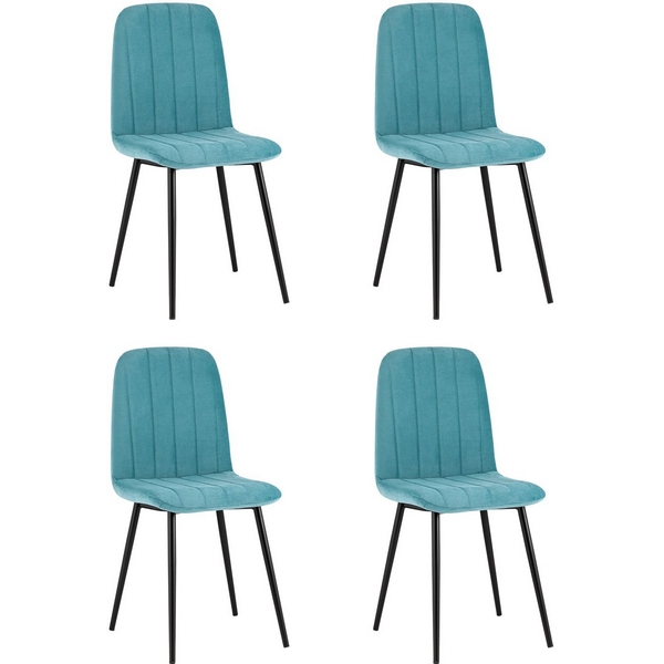 

Стул Easy велюр пыльно-голубой 4 шт Stool Group арт.УТ000037705, Easy УТ000037705