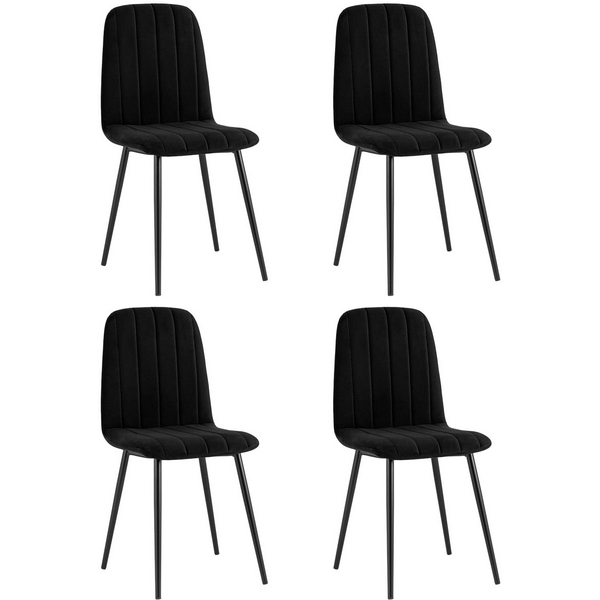 

Стул Easy велюр черный 4 шт Stool Group арт.УТ000037715, Easy УТ000037715