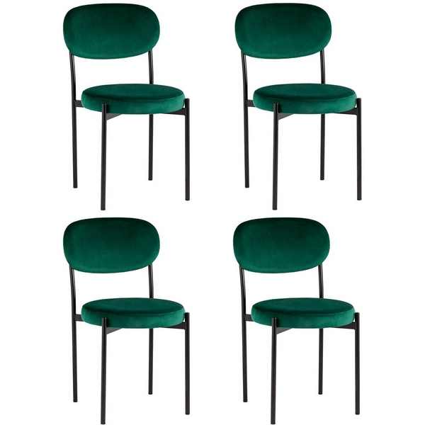 Изображение товара Обеденные стулья Бриф NEW велюр зеленый комплект 4 шт