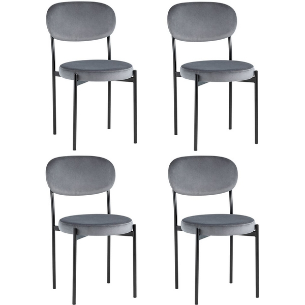 Изображение товара Обеденные стулья Бриф NEW велюр серые, 4 шт, комфорт и стиль