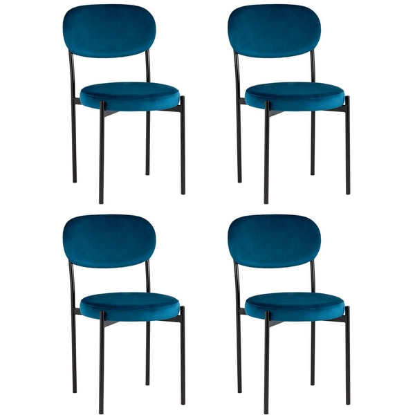 Изображение товара Обеденные стулья Бриф NEW велюр синий 4 шт комфортное и стильное решение