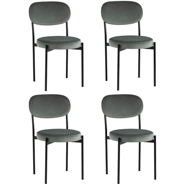 

Стул Stool Group Бриф NEW велюр тёмно-серый 4 шт УТ000037773, Темно-серый, Бриф УТ000037773