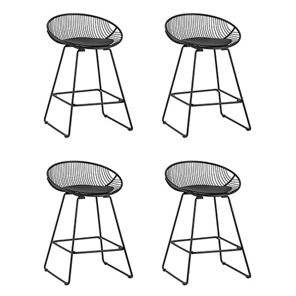 

Стул полубарный UFO, черный, с черной подушкой 4 шт Stool Group арт.УТ000038452, УТ000038452