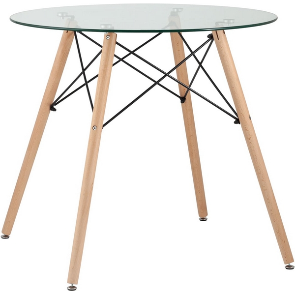 

Стол Eames DSW D80 стеклянный Stool Group арт.УТ000039068, DSW УТ000039068
