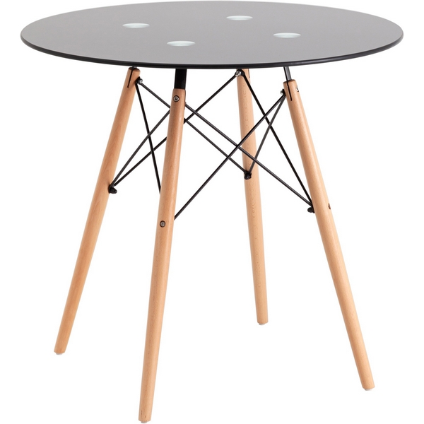 

Стол круглый EAMES DSW D=80 стеклянный черный Stool Group арт.УТ000039069, DSW УТ000039069