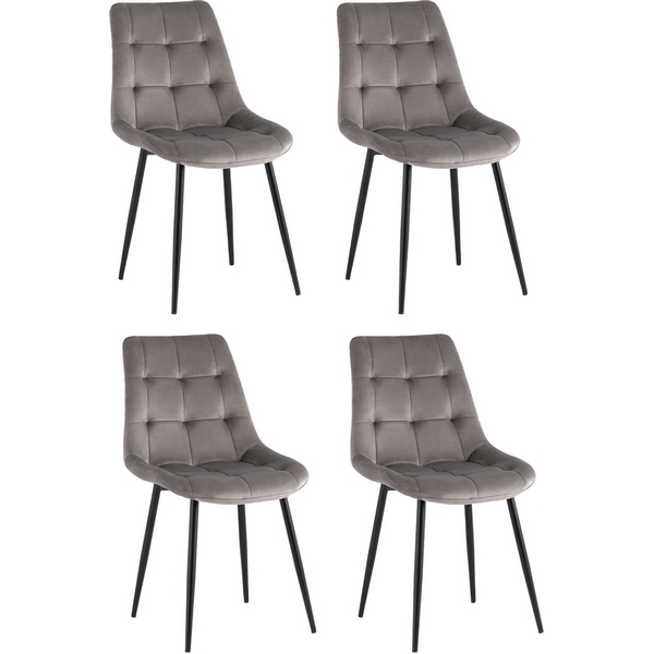 

Стул Stool Group Флекс New велюр светло-серый 4шт. арт.УТ000039330, Флекс УТ000039330