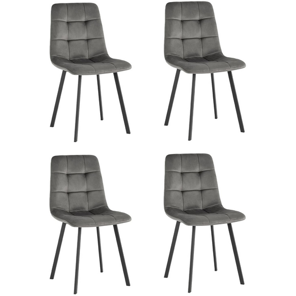 

Стул Stool Group Chilly велюр антрацитовый 4 шт. арт.УТ000039334, Chilly УТ000039334