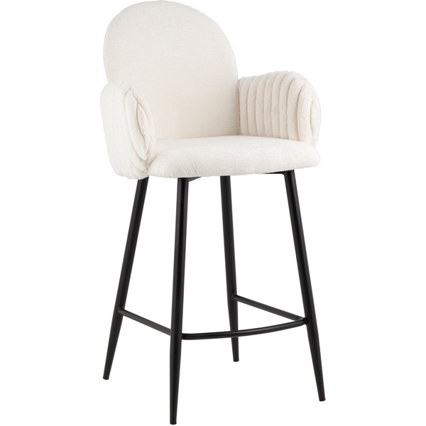 

Стул полубарный Wave Stripes букле белый Stool Group арт.УТ000039363, Wave УТ000039363