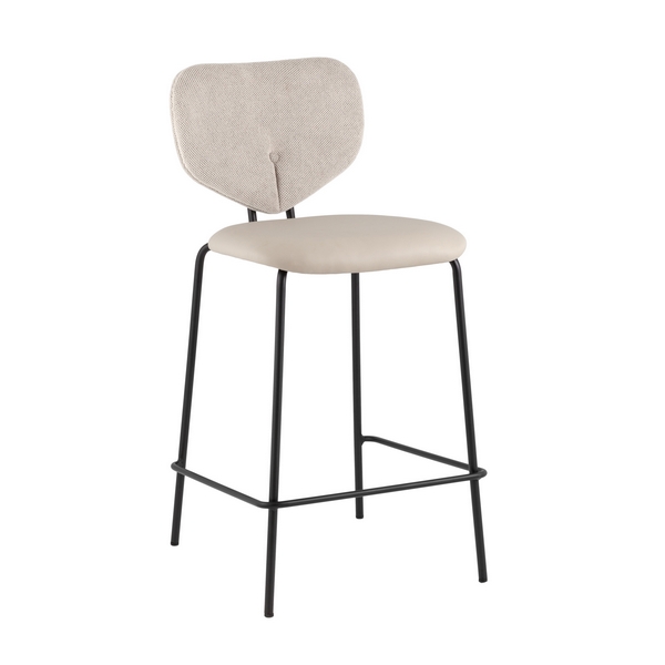 

Стул полубарный Masey бежевый с бежевой экокожей Stool Group арт.УТ000039582, Masey УТ000039582