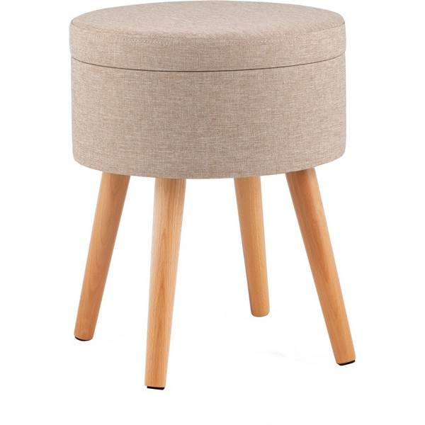 

Пуф Stool Group с ящиком Store Woody рогожка серая арт.УТ000040158, Бежевый, Store УТ000040157