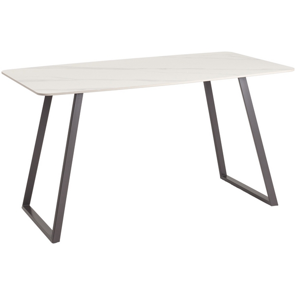 

Стол обеденный Stool Group Vermont 140*80 см керамика белая ножки серые арт.УТ000040511, УТ000040511