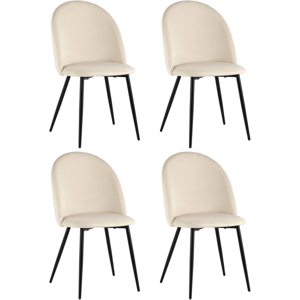 

Стул Stool Group Lilly велюр бежевый 4 шт. УТ000040712, УТ000040712