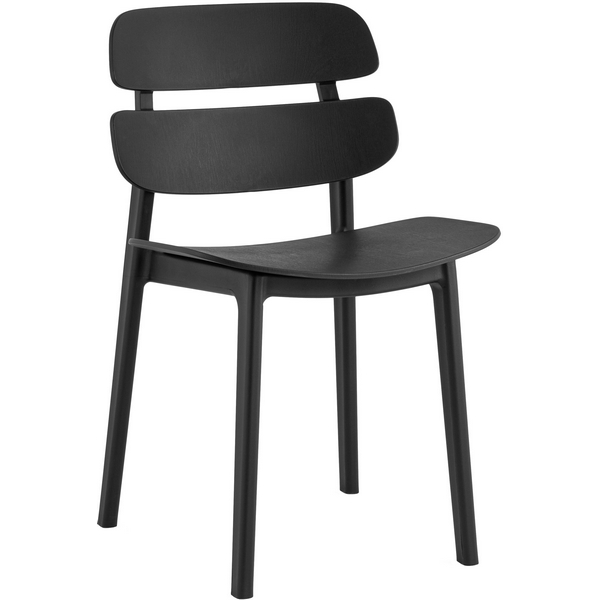 Изображение товара Обеденный пластиковый стул Tony черный 50 см комфортная мебель для кухни