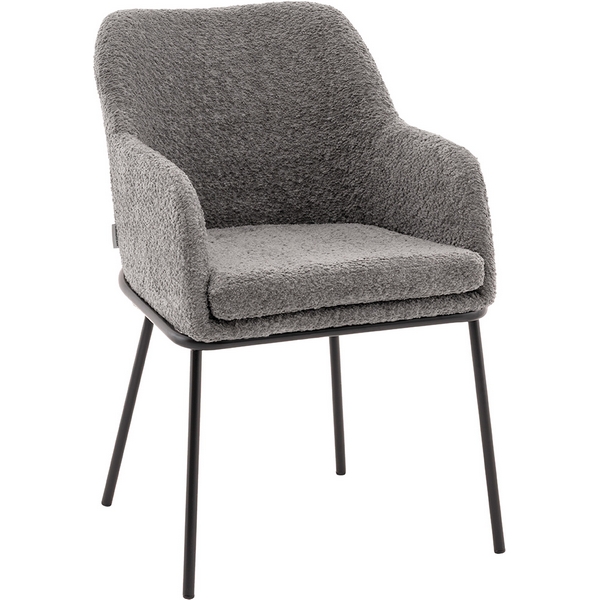 

Стул с подлокотниками Кози new ткань букле тёмно-серый Stool Group арт.УТ000040878, Темно-серый, Кози УТ000040878